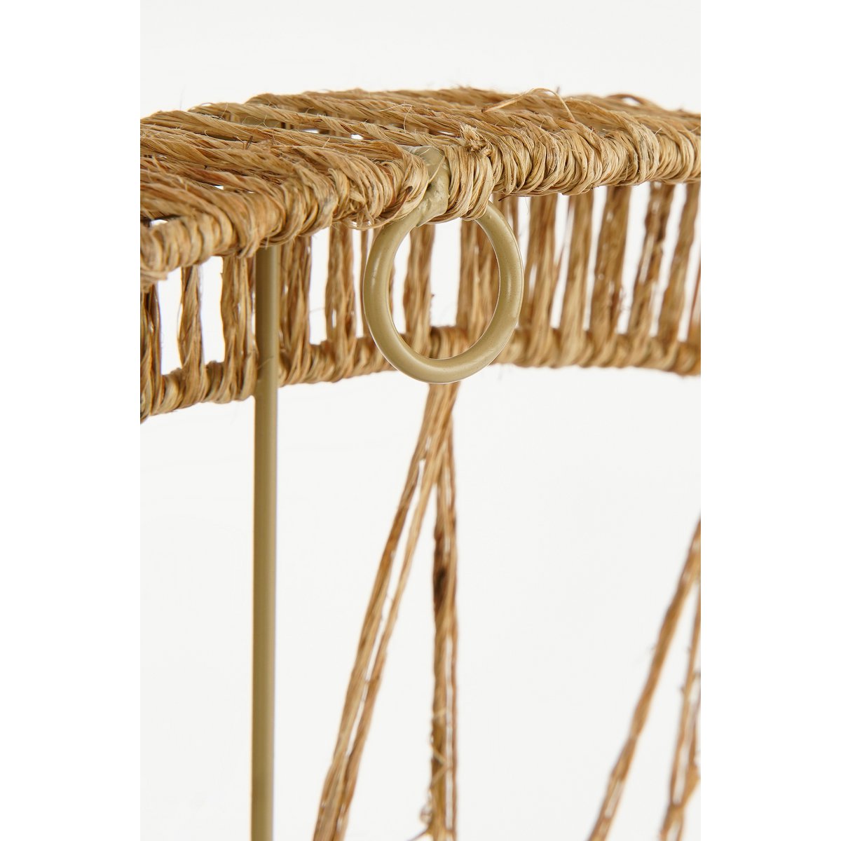 Ludy Wandspiegel Rond Ø70 cm Lichtbruin Jute | Bohemian Spiegel voor Woonkamer, Hal of Slaapkamer
