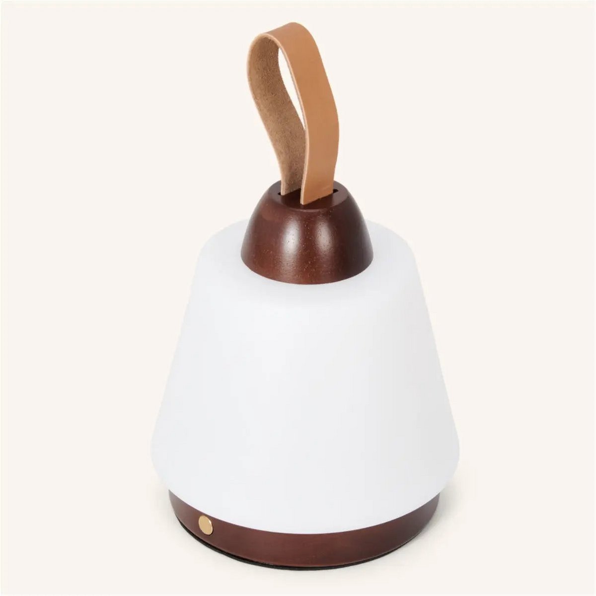 Lampada da tavolo ricaricabile Liv marrone scuro – dimmerabile, wireless con cinturino in pelle | 80 ore di autonomia della batteria e USB-C