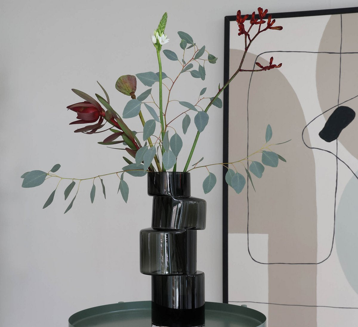 Vaas Bandon Grey – Mondgeblazen Glazen Vaas in Grijze Tint voor Elegante Interieurs