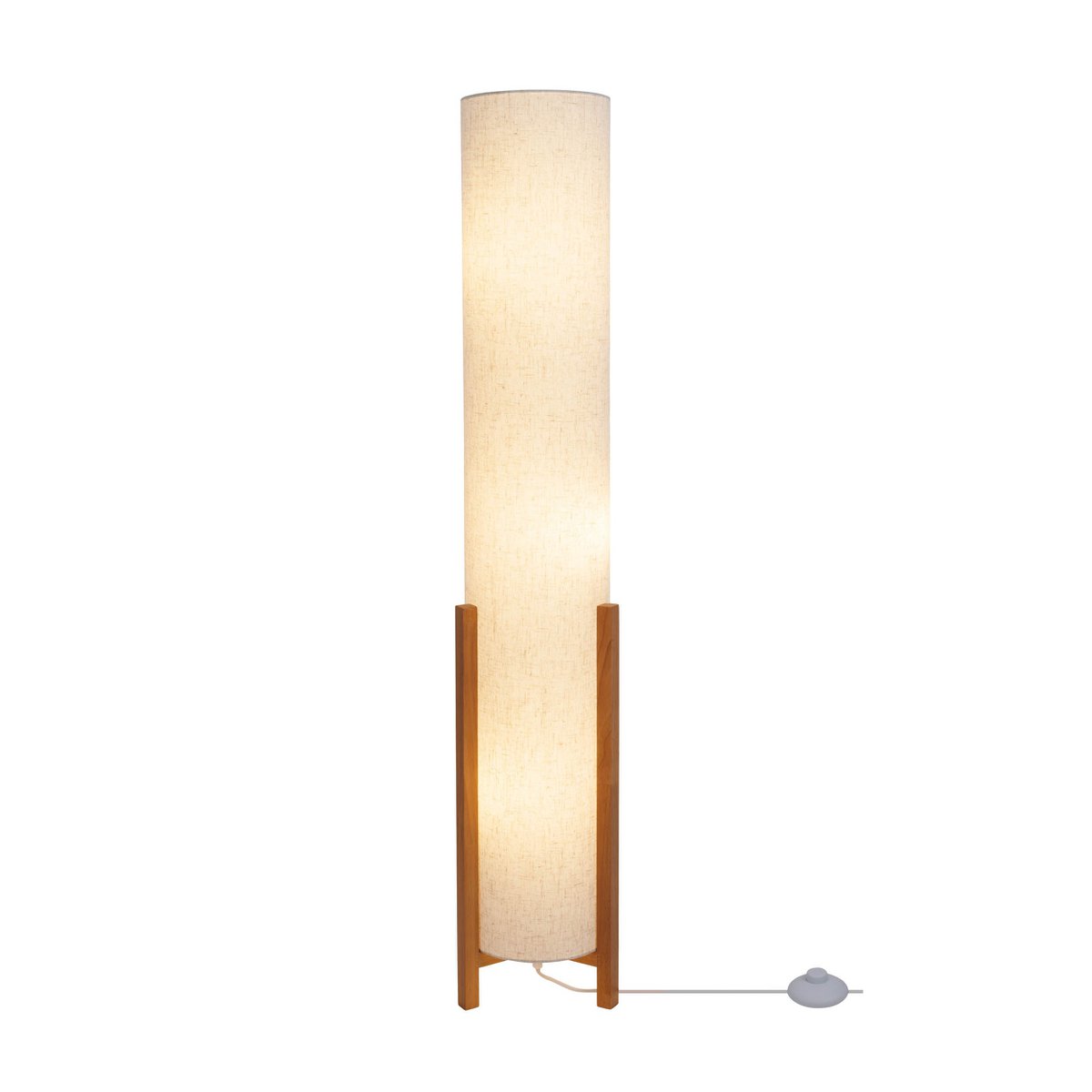 Lampada da tavolo Matilda | Design classico | Legno e tessuto | Attacco E27 | Aspetto naturale | 110 cm di altezza