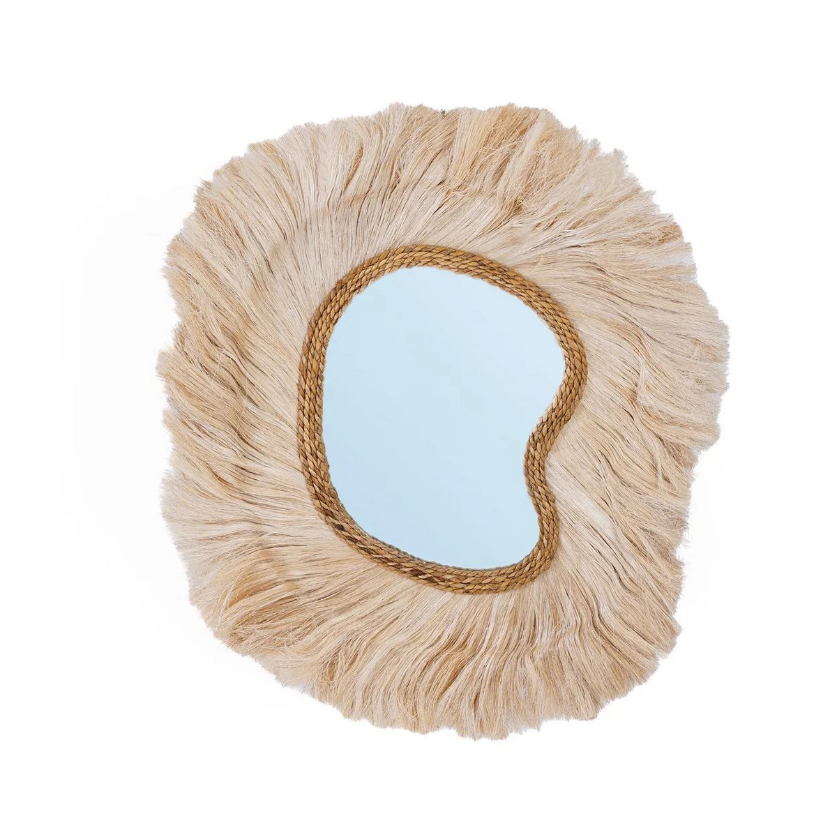 La Principessa spiegel naturel | Luxe wandspiegel met organisch frame | Groot formaat 90x80 cm
