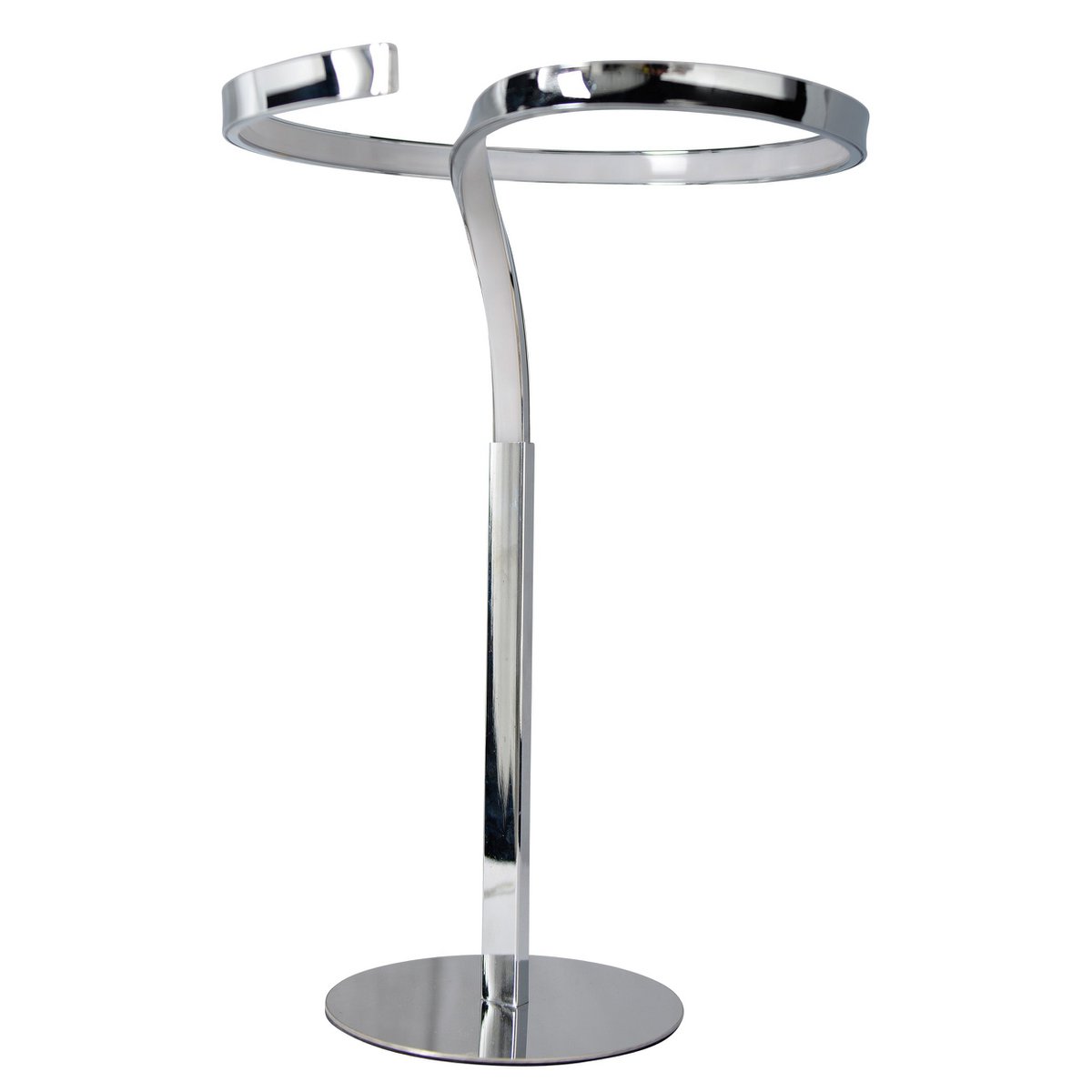 Lampada da tavolo LED Loop Line – lampada da tavolo moderna cromo 12W, 672 lumen, luce calda 3000K, design compatto, Näve Leuchten