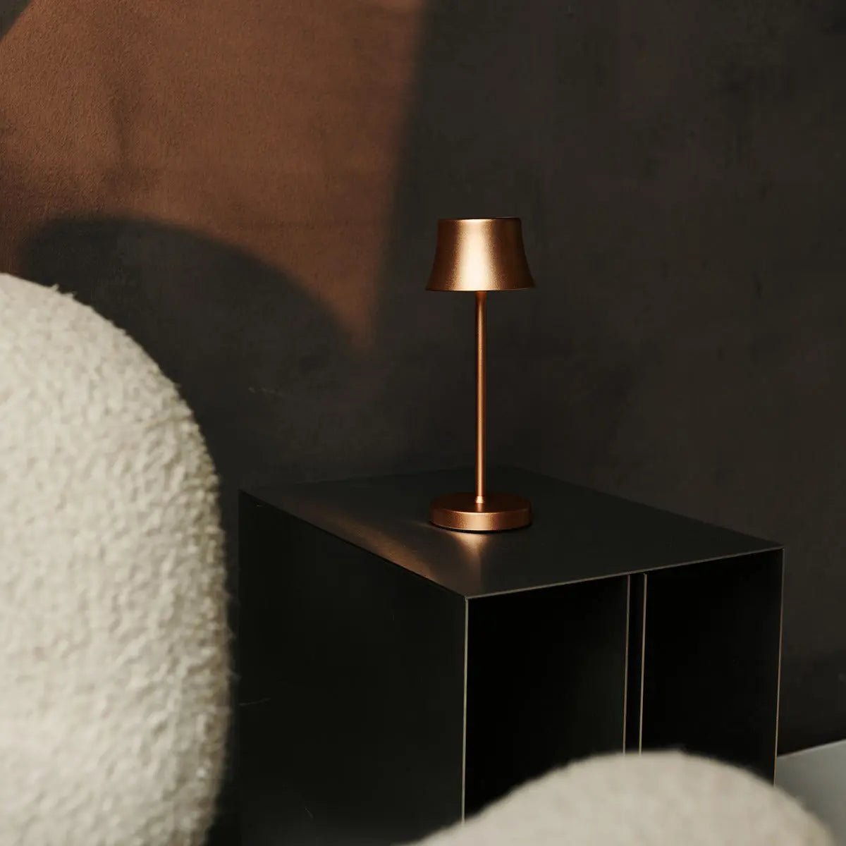 De Pijp Mini lampada da tavolo ricaricabile rame | LED dimmerabile | Ricarica wireless | 3 livelli di luce | Tavellio