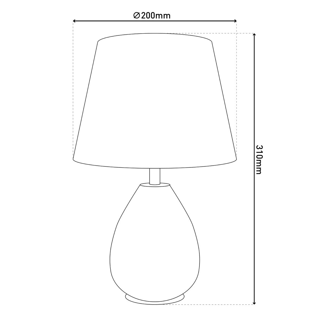 Lampada da tavolo in ceramica Simply Ceramics oro | 31 cm di altezza | Attacco E14 | Design elegante | Illuminazione accogliente per sala da pranzo e soggiorno