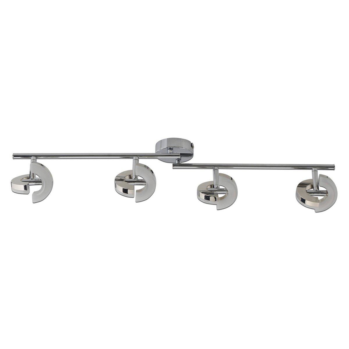 Faretto da Parete e Soffitto a 4 LED Affi Ø8cm – Design Cromo, 2422 Lumen Luce Bianca Calda, Illuminazione d'Accento Compatta per Soggiorno e Camera da Letto