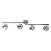 Faretto da Parete e Soffitto a 4 LED Affi Ø8cm – Design Cromo, 2422 Lumen Luce Bianca Calda, Illuminazione d'Accento Compatta per Soggiorno e Camera da Letto