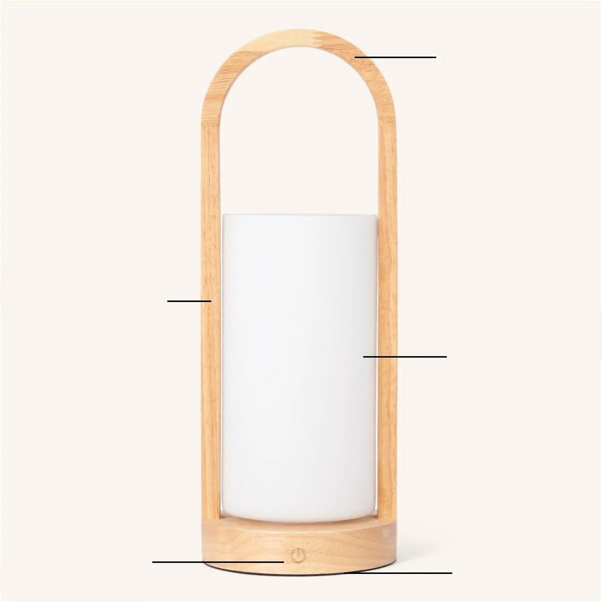 Evie lampada da tavolo in legno ricaricabile color marrone chiaro – dimmerabile, senza fili e design sostenibile, perfetta per ogni stanza