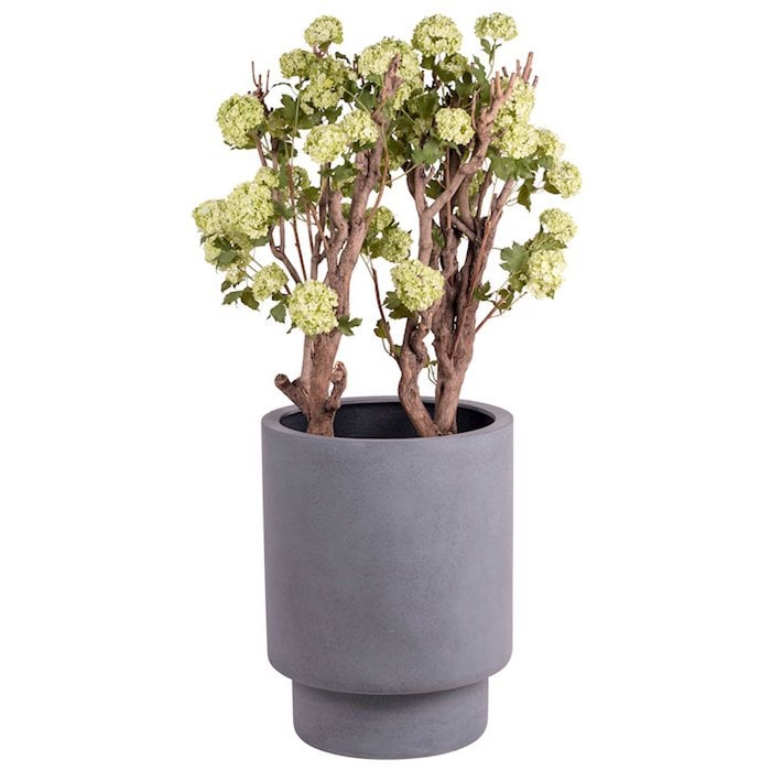 Almstok Big Grey plantenpot fiberstone handgemaakt UV- & vorstbestendig lichtgewicht buiten- en binnenpot | Vase The World