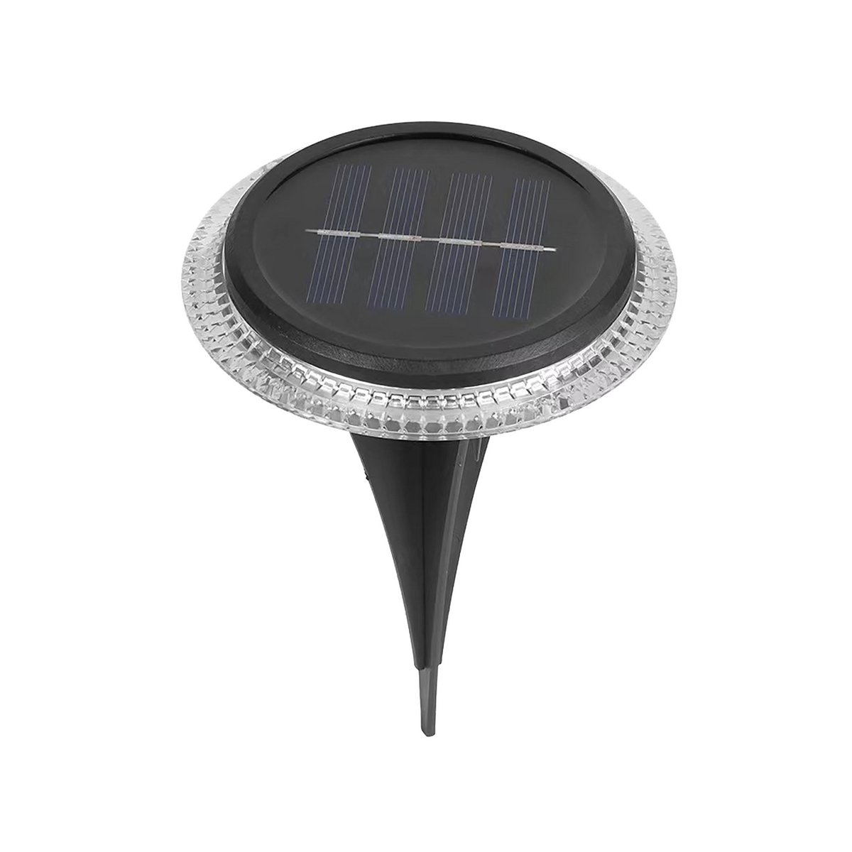 Set van 6 solar grondspots zwart – met schemersensor, LED-verlichting, Ø 11,2 cm – voor pad, terras en tuin