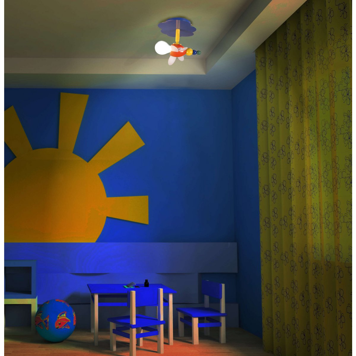 Lampada da soffitto e applique da parete Fly Mimmi design colorato 40W per cameretta