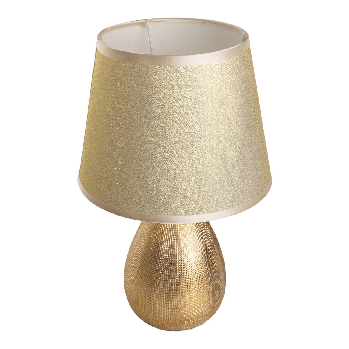 Lampada da tavolo in ceramica Simply Ceramics oro | 31 cm di altezza | Attacco E14 | Design elegante | Illuminazione accogliente per sala da pranzo e soggiorno