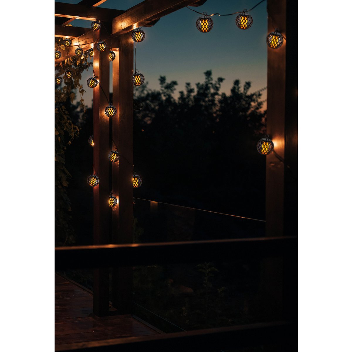 Solar lichtslinger met vlameffect “Fogo” | 10 LED lampjes | 485 cm | Voor binnen en buiten | IP44 spatwaterdicht