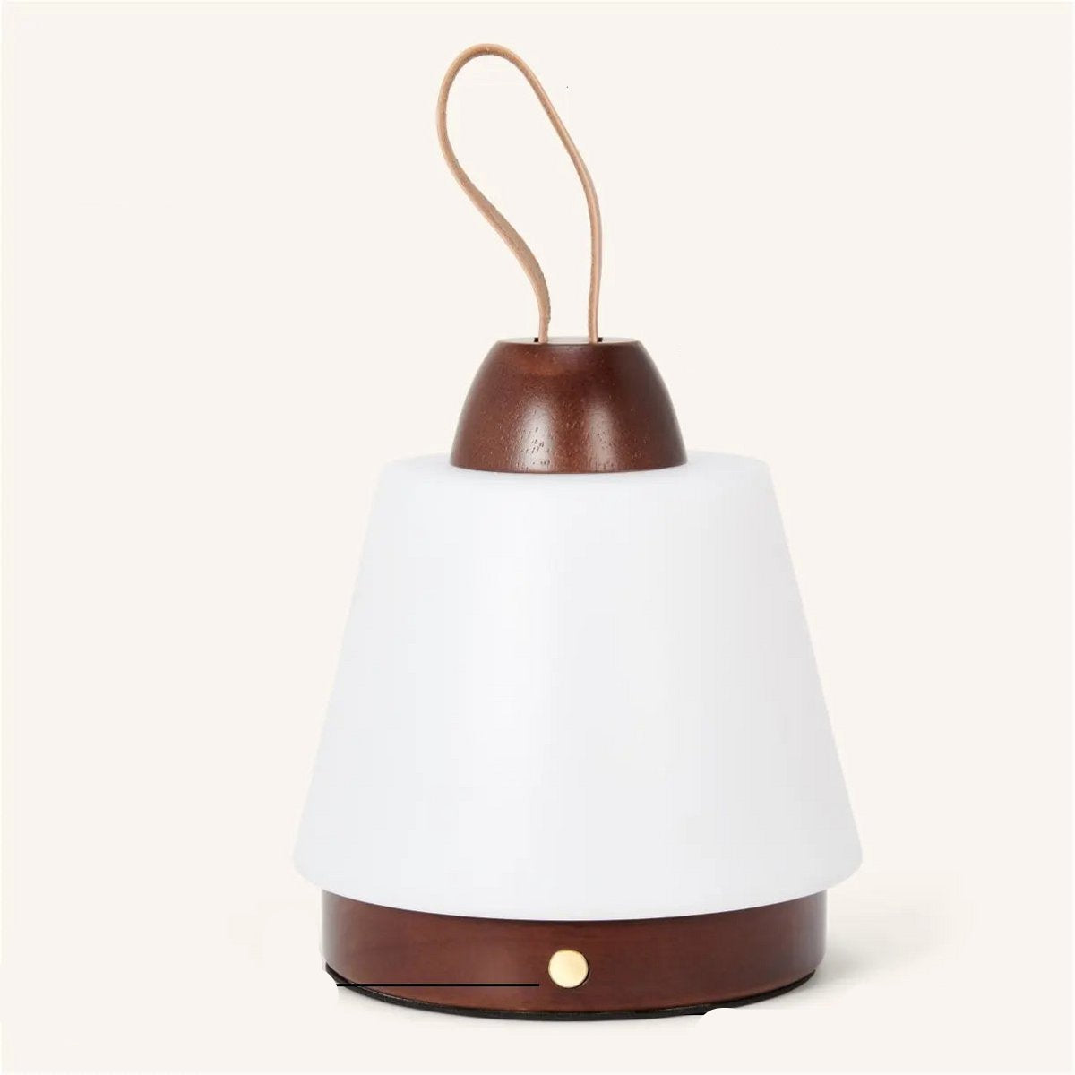 Lampada da tavolo ricaricabile Liv marrone scuro – dimmerabile, wireless con cinturino in pelle | 80 ore di autonomia della batteria e USB-C