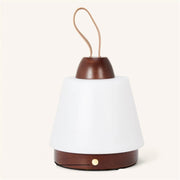 Lampada da tavolo ricaricabile Liv marrone scuro – dimmerabile, wireless con cinturino in pelle | 80 ore di autonomia della batteria e USB-C
