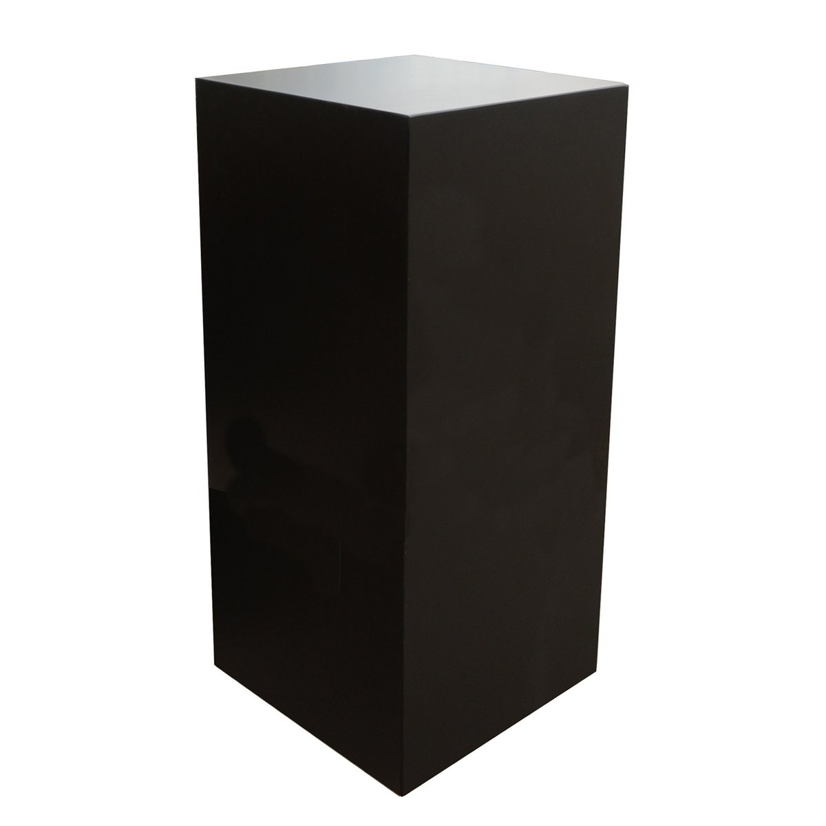 Mont Blanc zwarte zuil/plantenbak – matte afwerking | Dubbelzijdig design | Modern MDF interieuraccessoire 35x35x80 cm