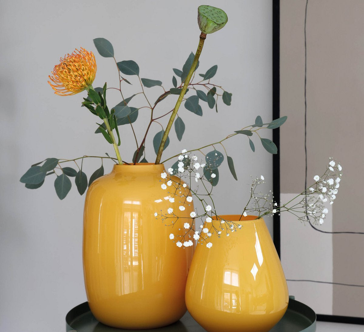 Vaas Artic Bright Yellow – Glazen Vaas in Geel – Handgemaakte Designer Vaas van Vase The World