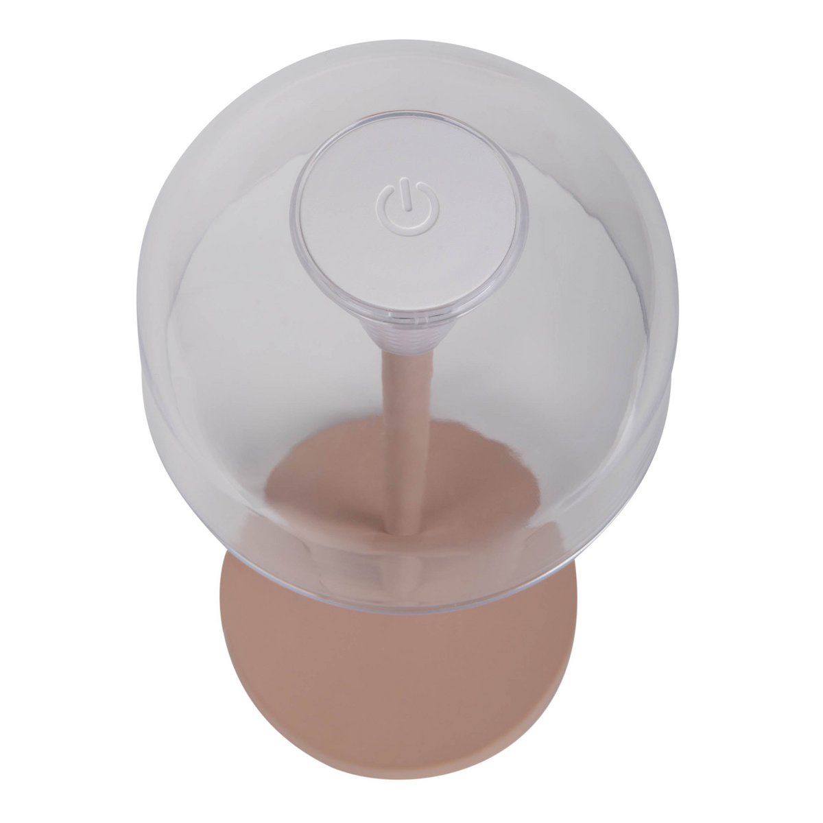 Gomba LED tafellamp op batterij – dimbare binnenlamp IP54 in matte amandel, 18,5 cm – Näve designlamp