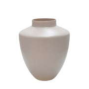 Tugela Matte Ivory vaas – Mondgeblazen beige-witte designvaas van glas | Ø24-28 x H29-36 cm – Elegant & uniek