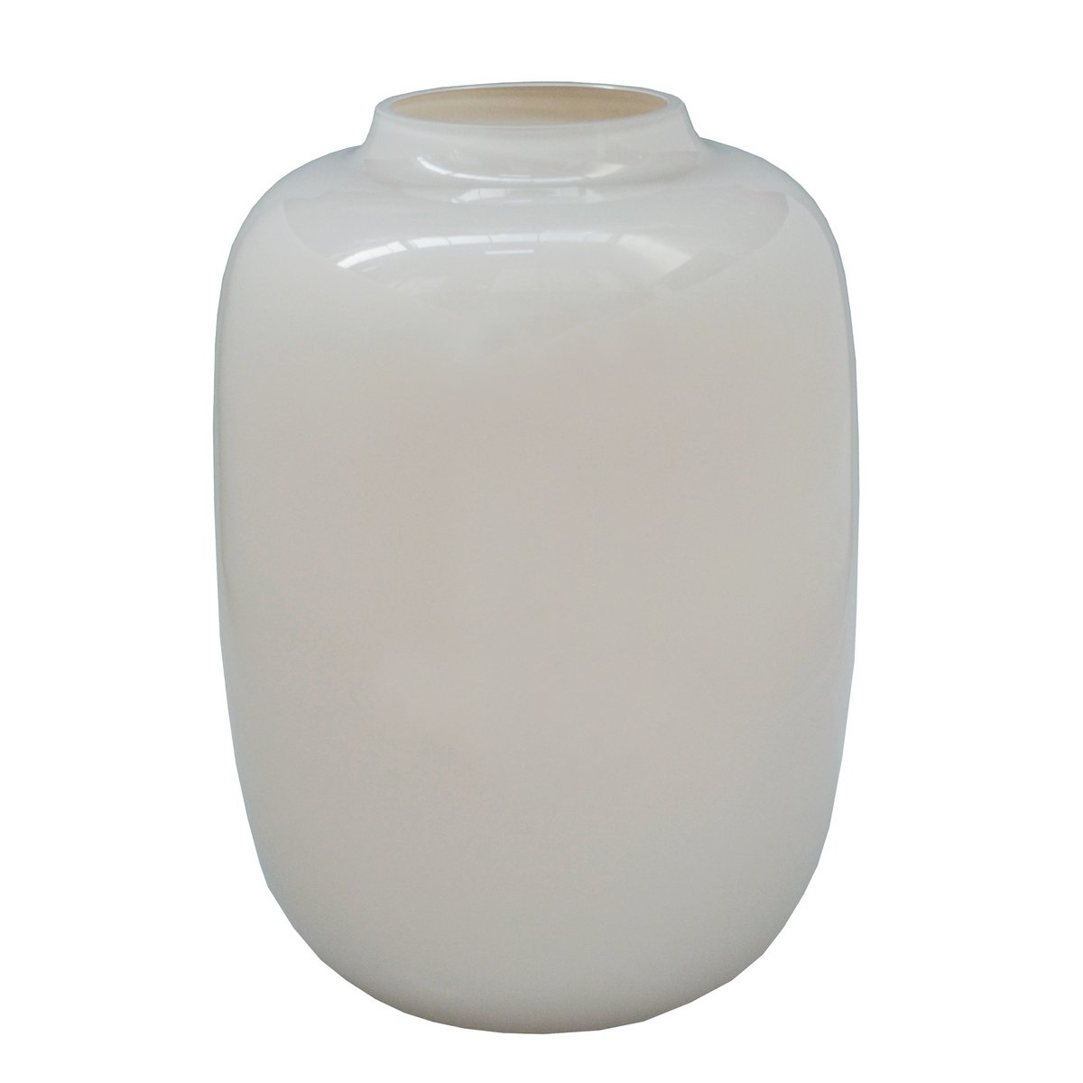 Artic Ivory vaas – Mondgeblazen glazen vaas in ivoorwit | Verkrijgbaar in 3 maten | Luxe interieuraccessoire van Vase The World