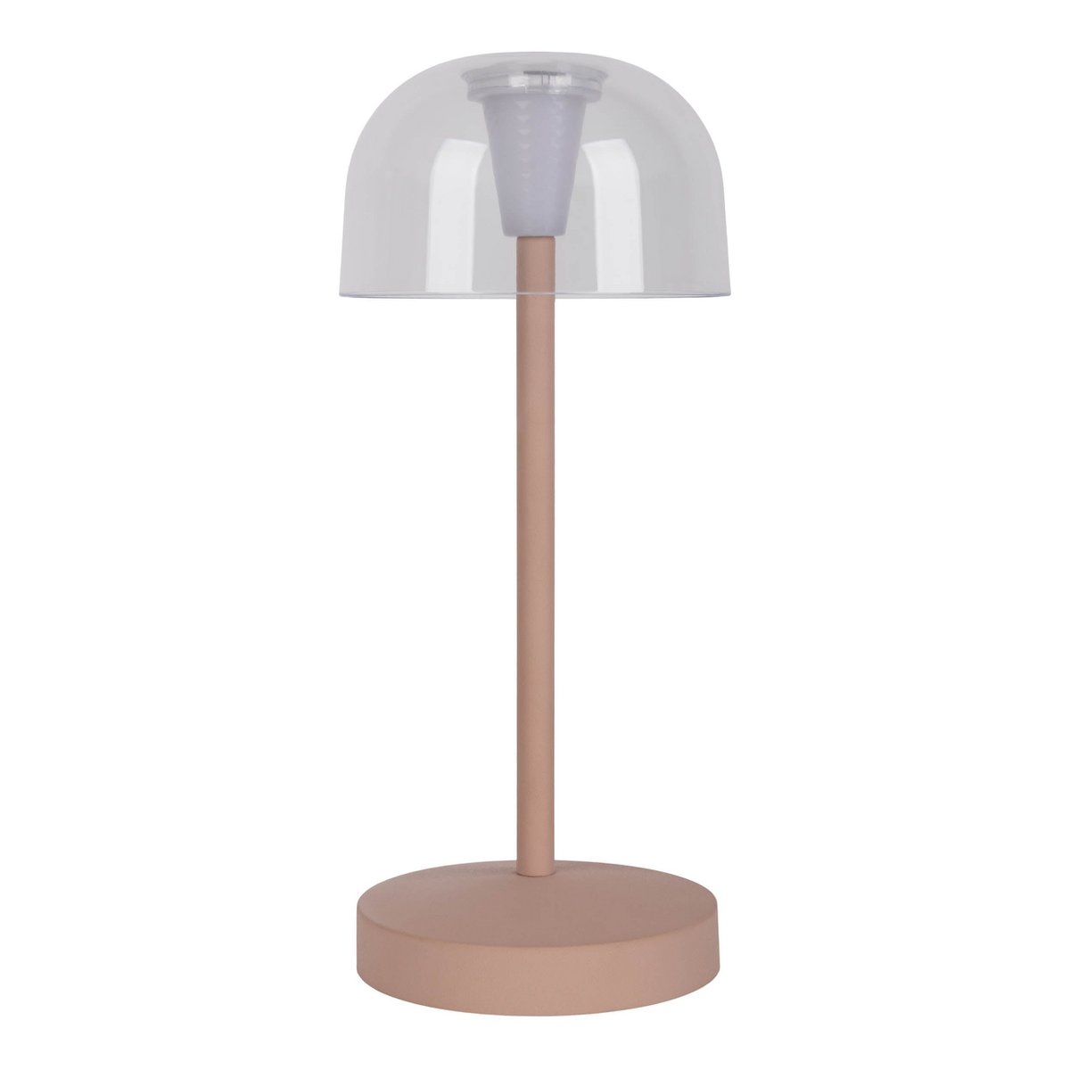 Gomba LED tafellamp op batterij – dimbare binnenlamp IP54 in matte amandel, 18,5 cm – Näve designlamp
