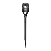set di 3 torce da giardino LED solari nere | 58 cm | effetto fiamma | ricaricabile USB | illuminazione esterna sostenibile