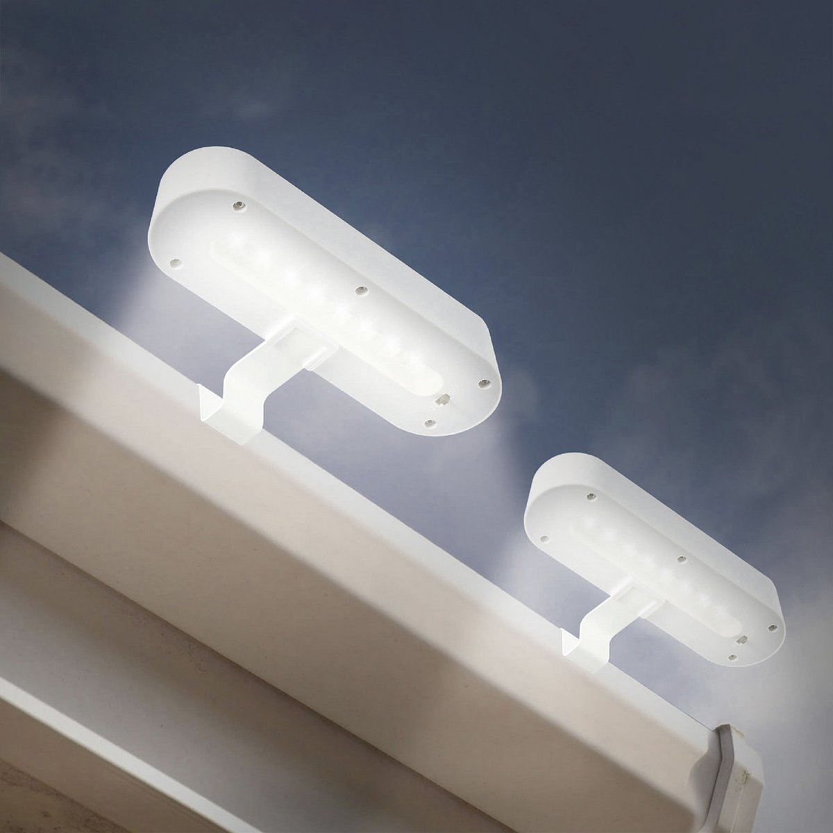 Set van 2 solar LED tuinlampen Garden Light wit | Buitenverlichting met USB-oplaadmogelijkheid & 16 LED’s | IP44 waterbestendig