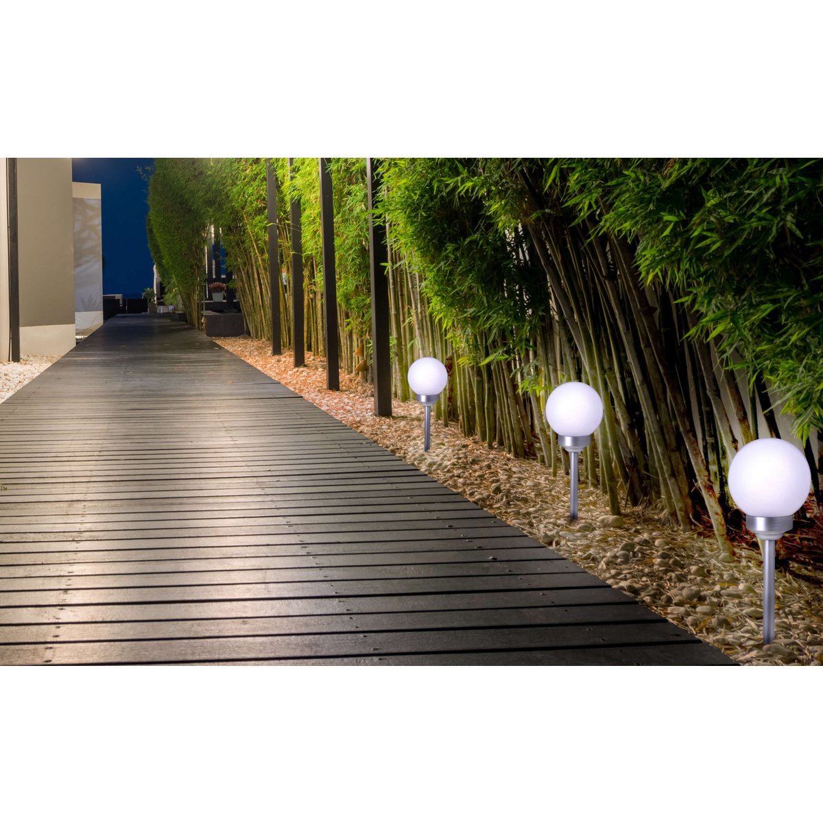 LED Buitenlamp "Spherical Ball" Ø25 cm met geïntegreerde LED – Duurzame verlichting voor tuin en terras
