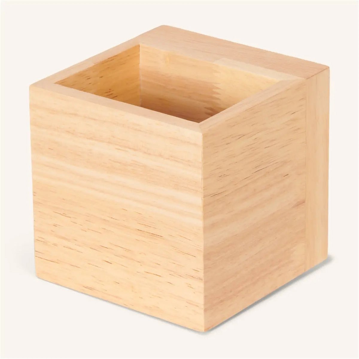 Zand Lichtbruine Applique da parete Quadrata – Ricaricabile, dimmerabile, senza fili, legno sostenibile, design compatto 11 cm