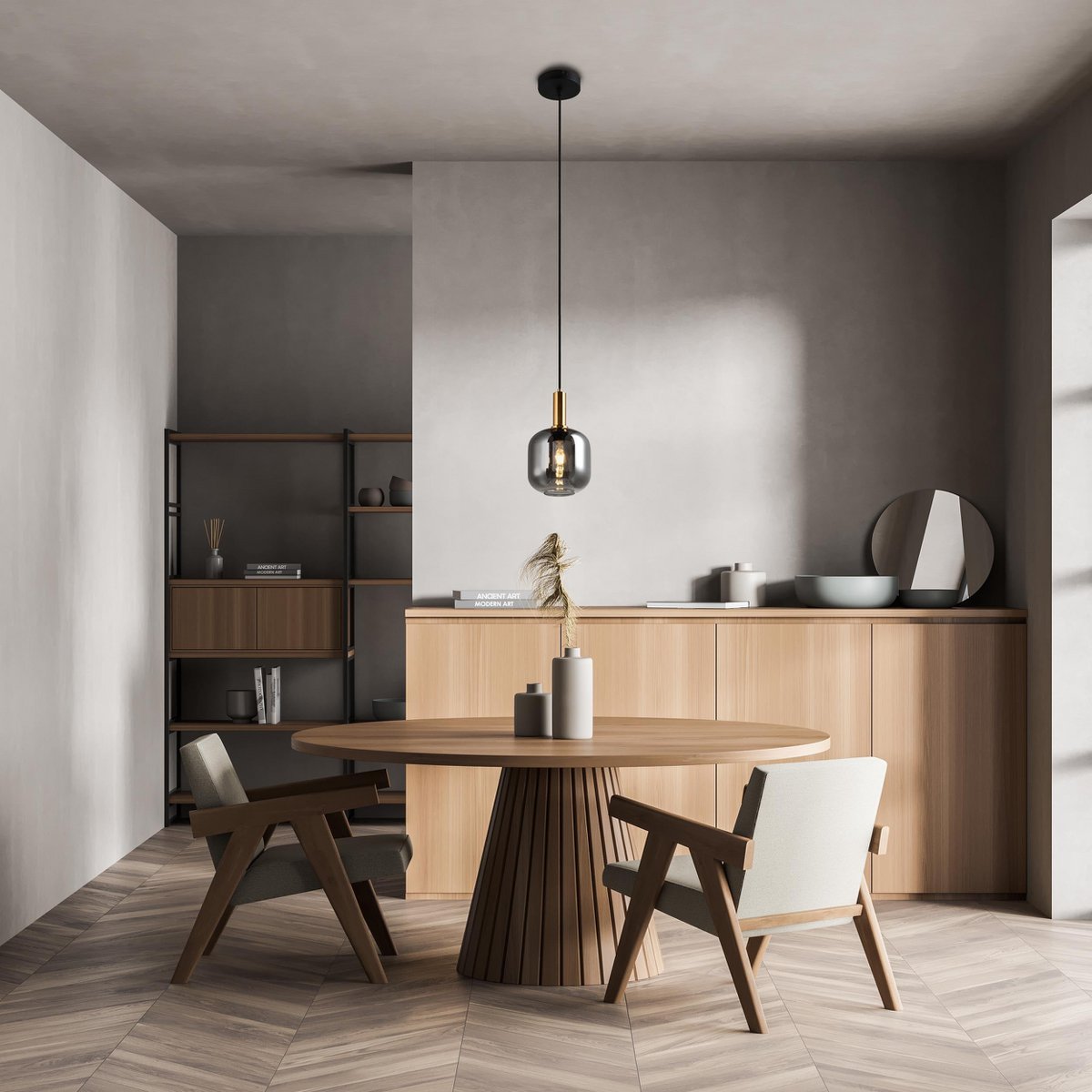 Lampada a sospensione nera Fumo 150 cm | Lampada a sospensione retrò in metallo e vetro con attacco E14 | Illuminazione elegante per sala da pranzo, soggiorno o ingresso