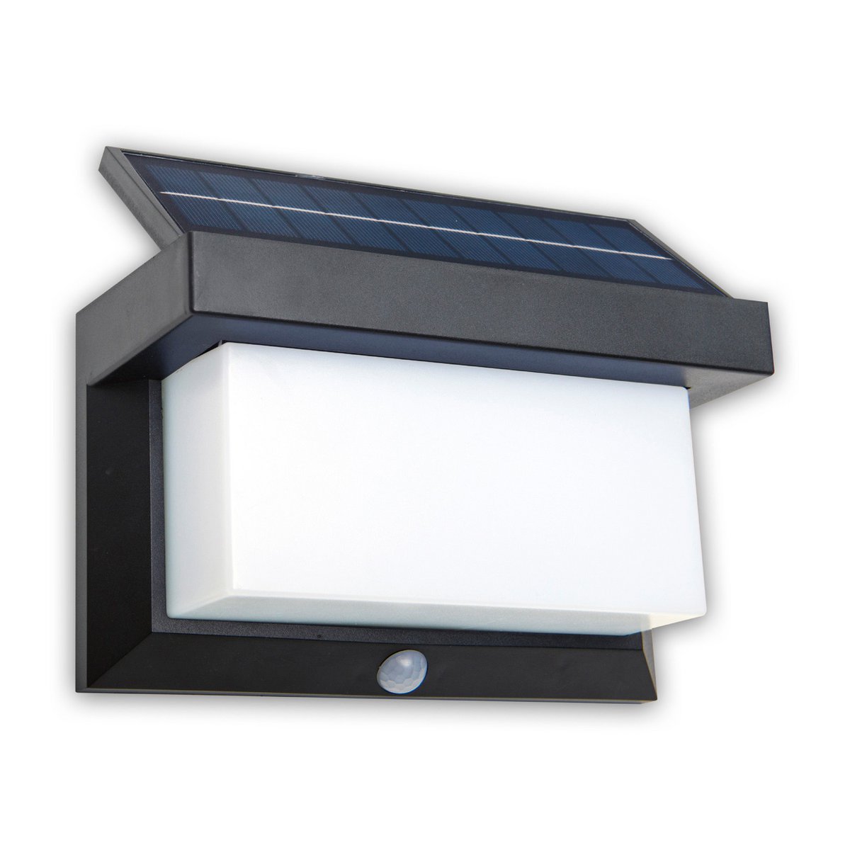Lampada a bastone solare LED nera da esterno con sensore di movimento | Impermeabile IP44 | Ricaricabile tramite USB | Näve Leuchten