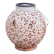 LED Decoratieve Solar Buitenlamp met Bloemenmotief – Stijlvolle Tuinverlichting in Wit