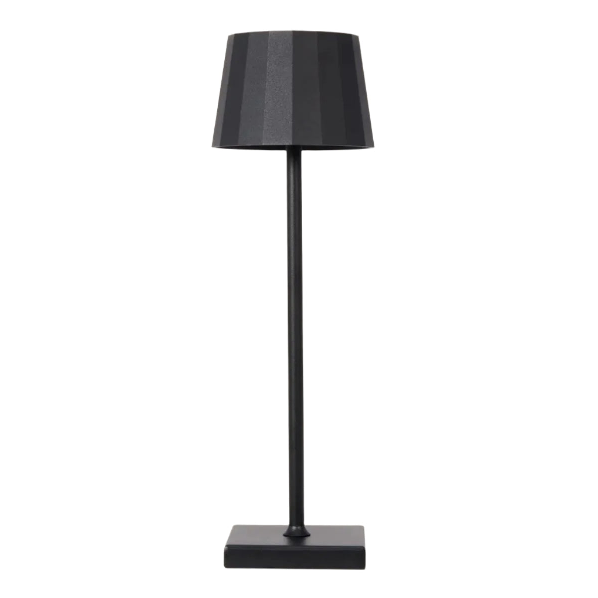 Lampada da tavolo ricaricabile William Black nera | Ricaricabile USB-C, dimmerabile, 120 ore di autonomia della batteria | Elegante lampada da tavolo in ferro senza cavo