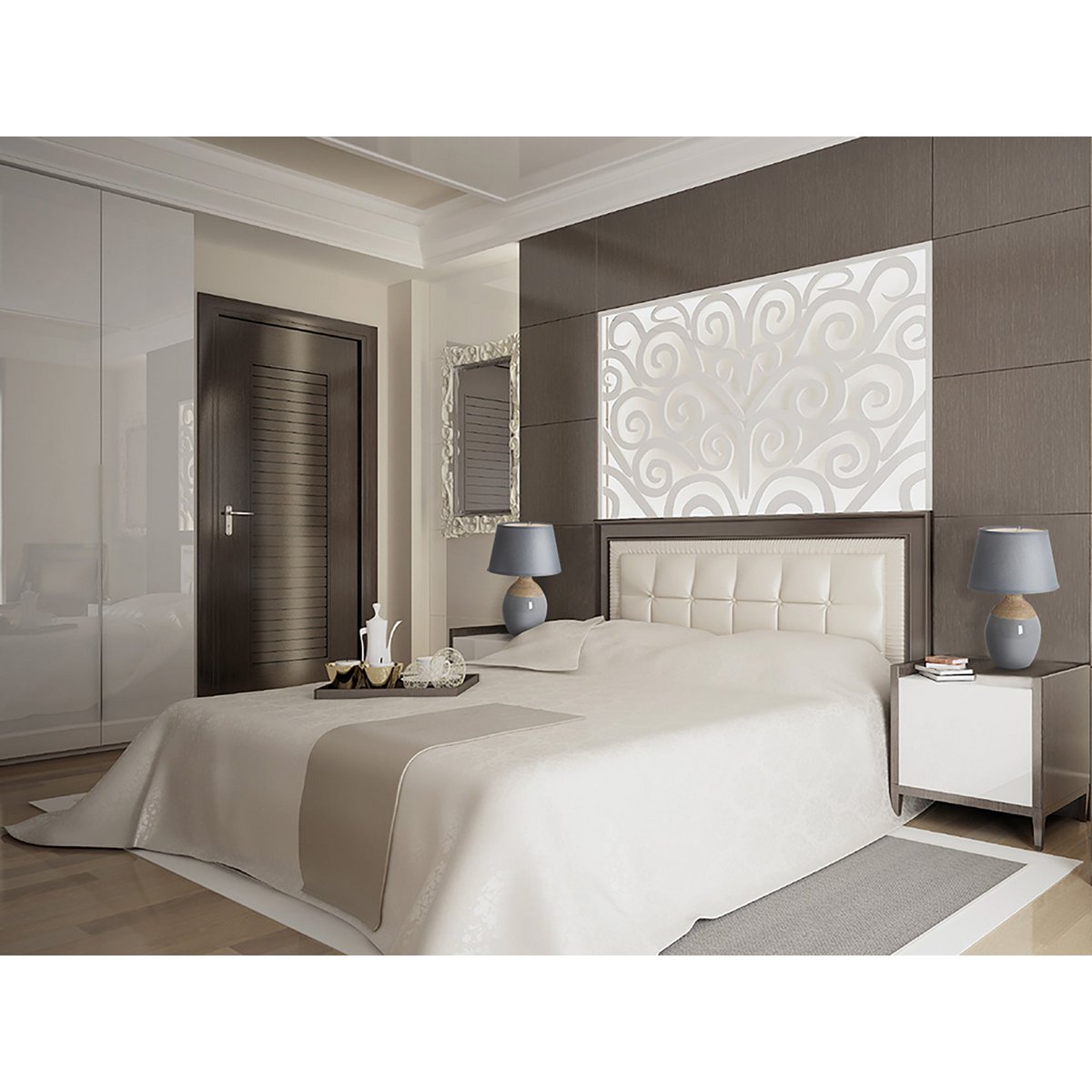 Lampada da tavolo in ceramica Talia – Lampada grigio-beige con attacco E14, alta 31 cm – Illuminazione d'atmosfera per soggiorno o ufficio