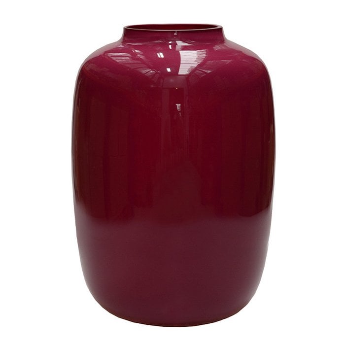 Artic mauve vaas Vase The World – opvallende paarse en rode kleuren, mondgeblazen glas, Ø21-25 cm, unieke bloemenvaas