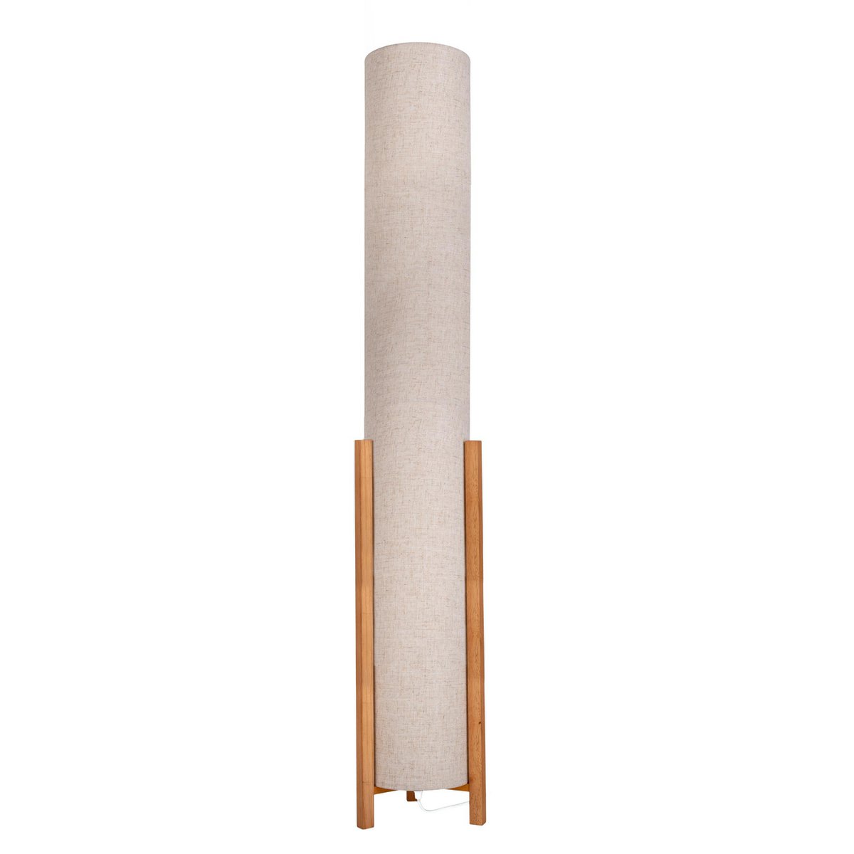 Lampada da tavolo Matilda | Design classico | Legno e tessuto | Attacco E27 | Aspetto naturale | 110 cm di altezza