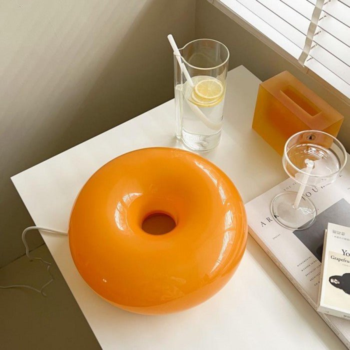 Donut Wandlamp en Tafellamp van Dimbaar Glas en Metaal – Moderne Muurlamp voor Binnengebruik