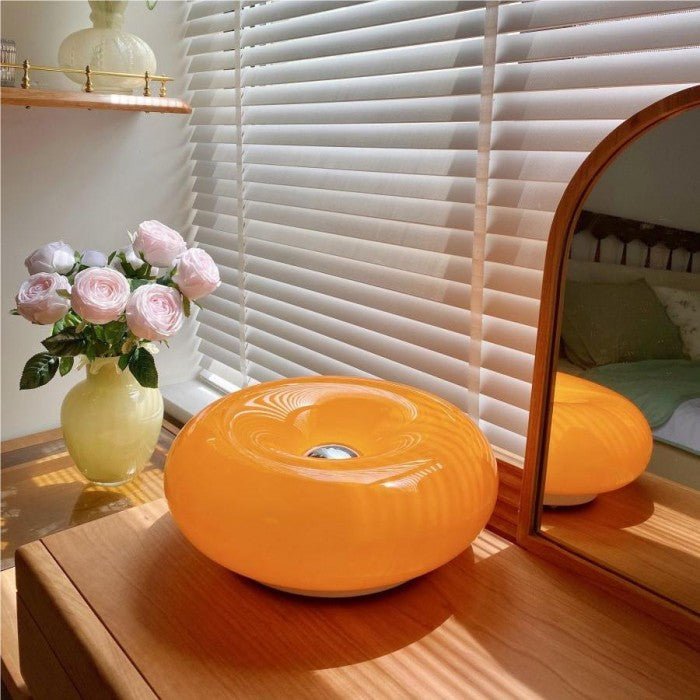 Donut Wandlamp en Tafellamp van Dimbaar Glas en Metaal – Moderne Muurlamp voor Binnengebruik