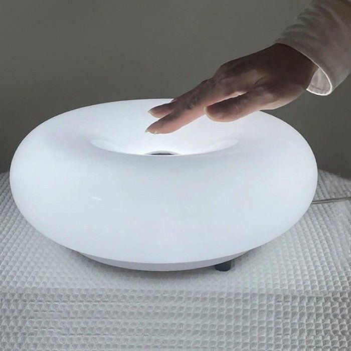 Donut Wandlamp en Tafellamp van Dimbaar Glas en Metaal – Moderne Muurlamp voor Binnengebruik