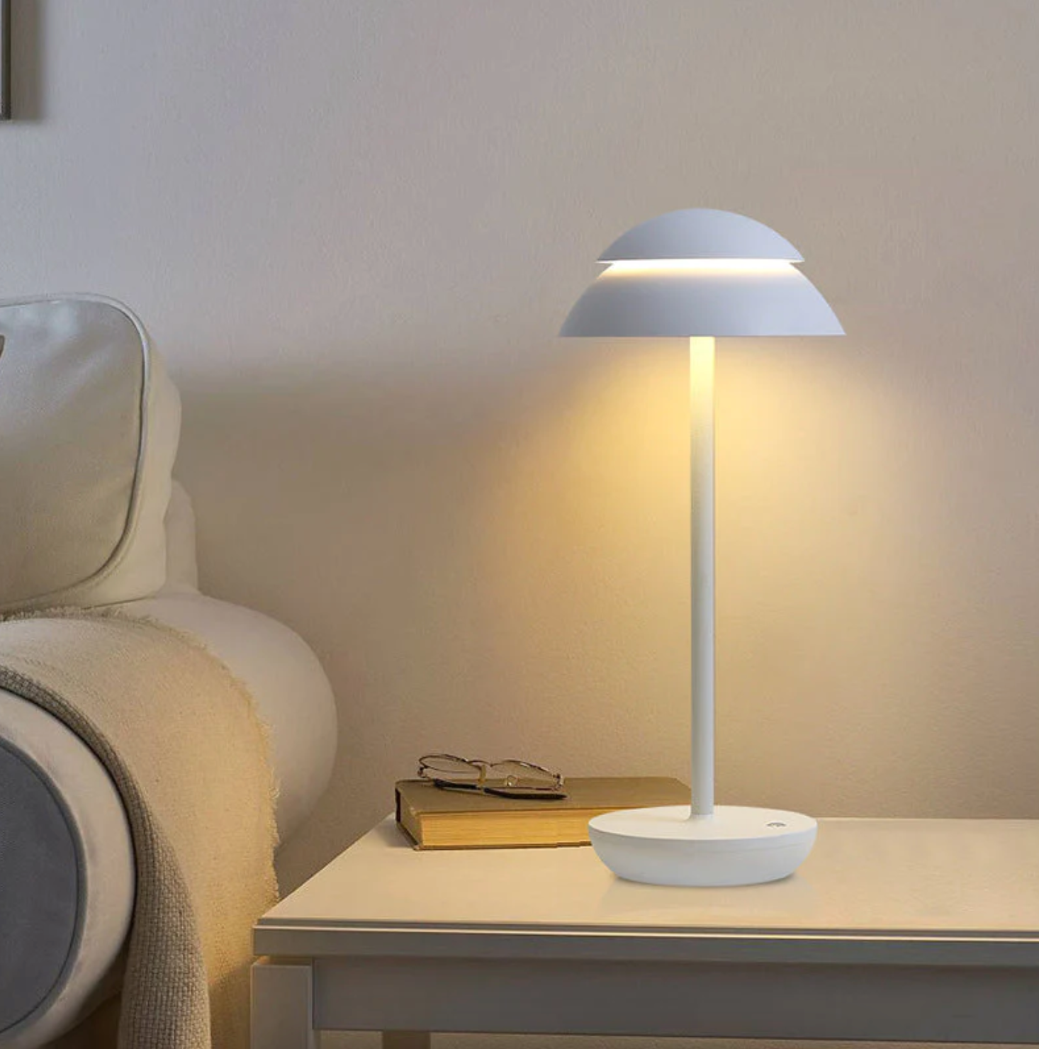 Dimbare Draadloze LED Tafellamp met Oplaadbare Batterij – Modern Paddenstoelvorm voor Woonkamer en Slaapkamer