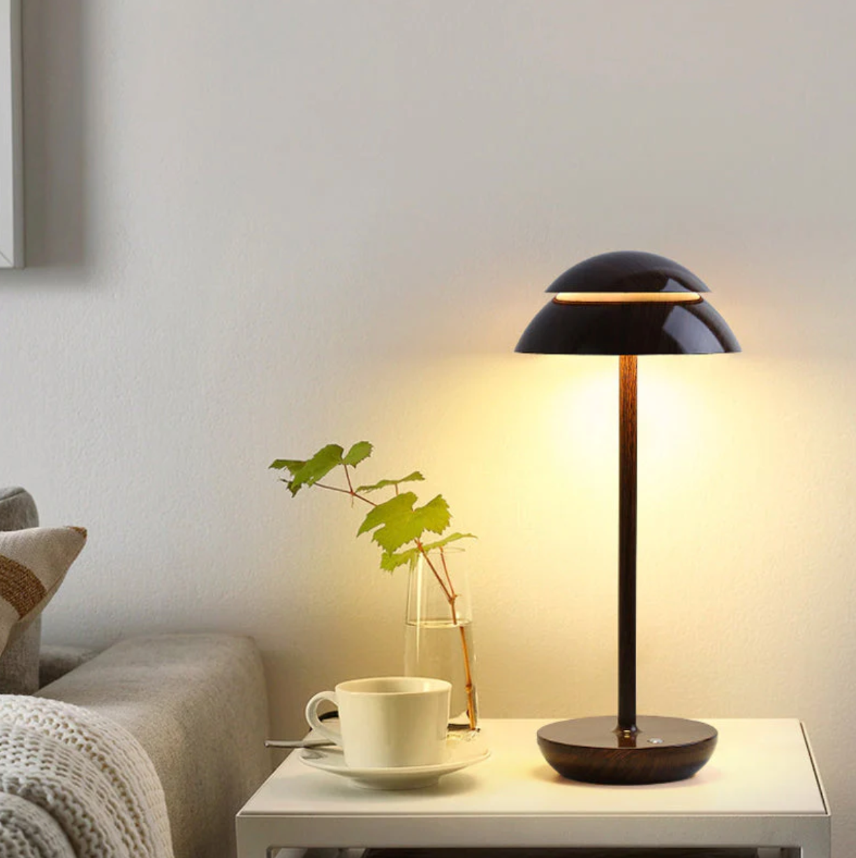 Dimbare Draadloze LED Tafellamp met Oplaadbare Batterij – Modern Paddenstoelvorm voor Woonkamer en Slaapkamer