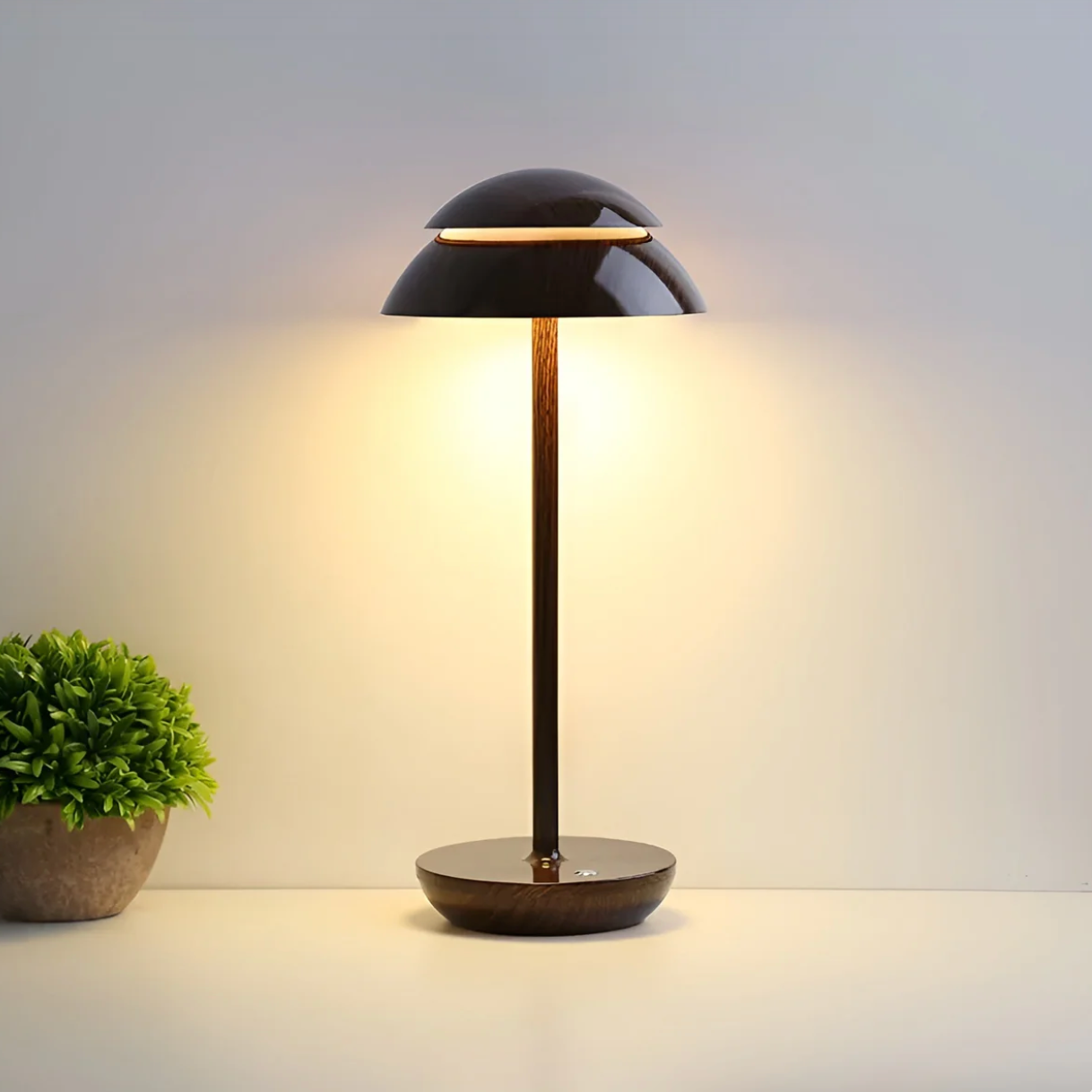 Dimbare Draadloze LED Tafellamp met Oplaadbare Batterij – Modern Paddenstoelvorm voor Woonkamer en Slaapkamer