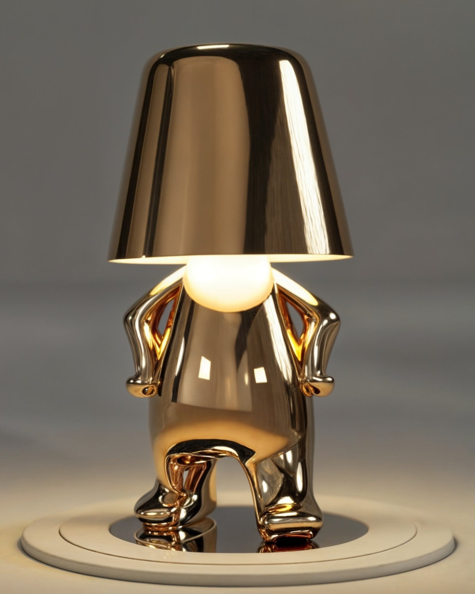 Dimbare USB Oplaadbare Tafellamp – Elegante Gouden Afwerking