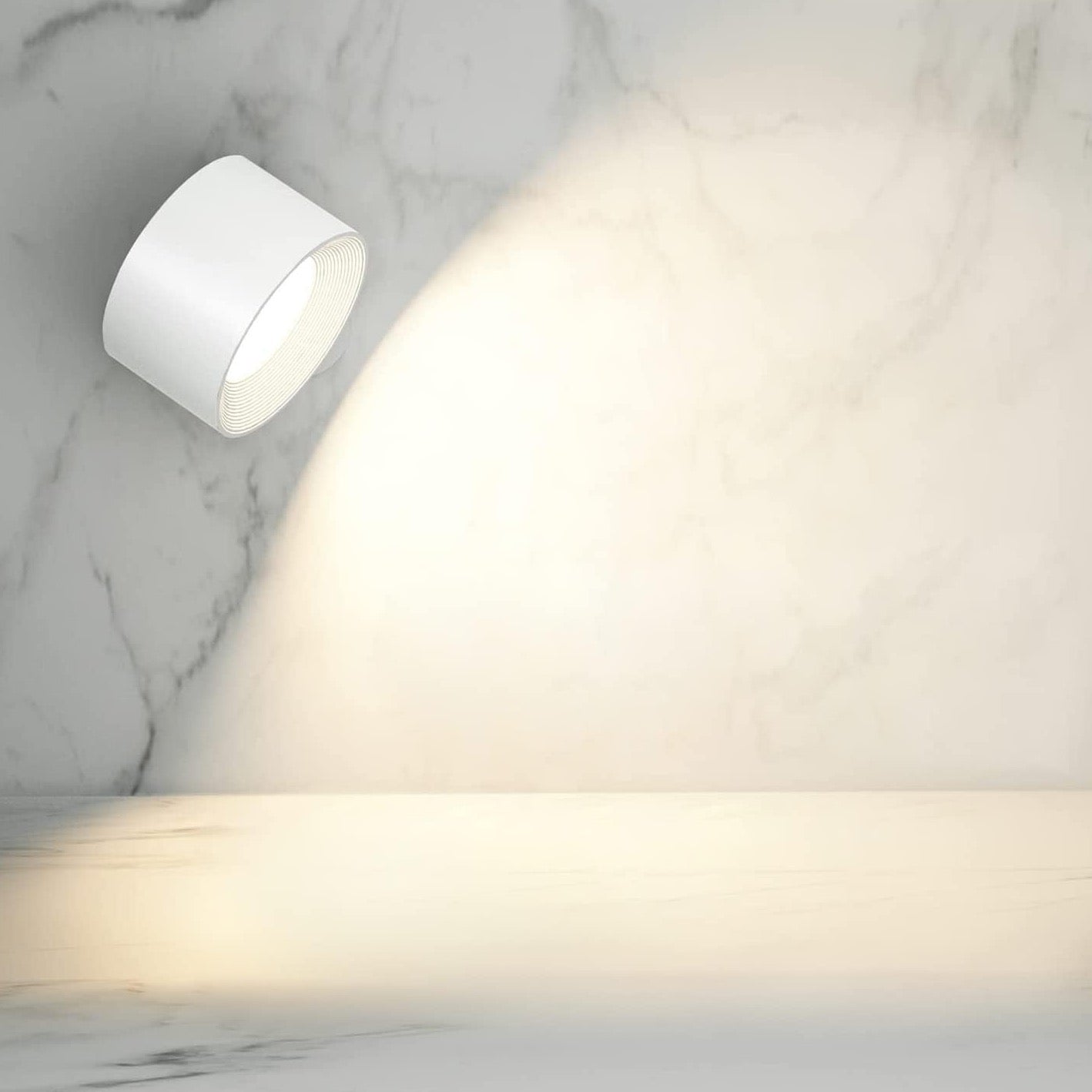 Lampada da parete dimmerabile wireless con rotazione a 360° – Design elegante in metallo