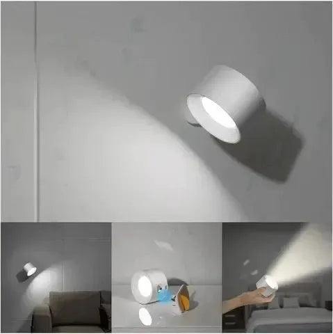 Lampada da parete dimmerabile wireless con rotazione a 360° – Design elegante in metallo
