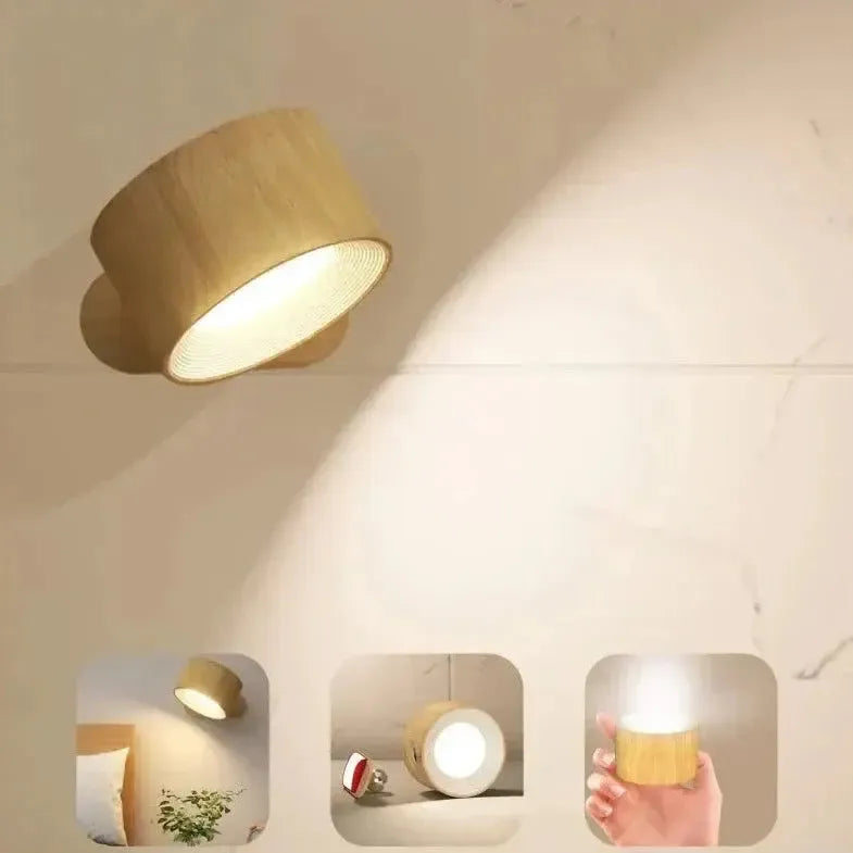 Lampada da parete dimmerabile wireless con rotazione a 360° – Design elegante in metallo