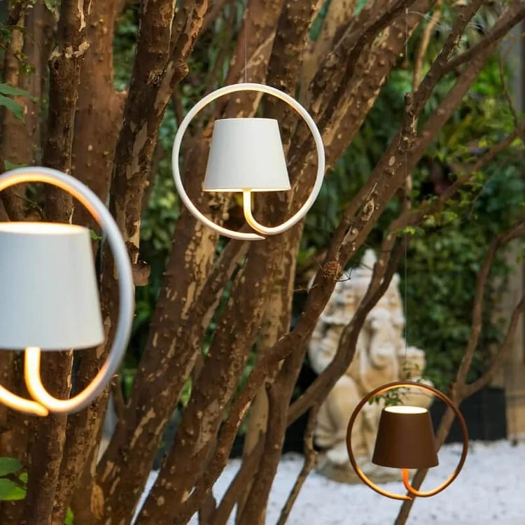 Lampada a sospensione LED wireless per tavolo da pranzo e soggiorno - Ricaricabile e impermeabile, funzione di dimmer touch, luce calda