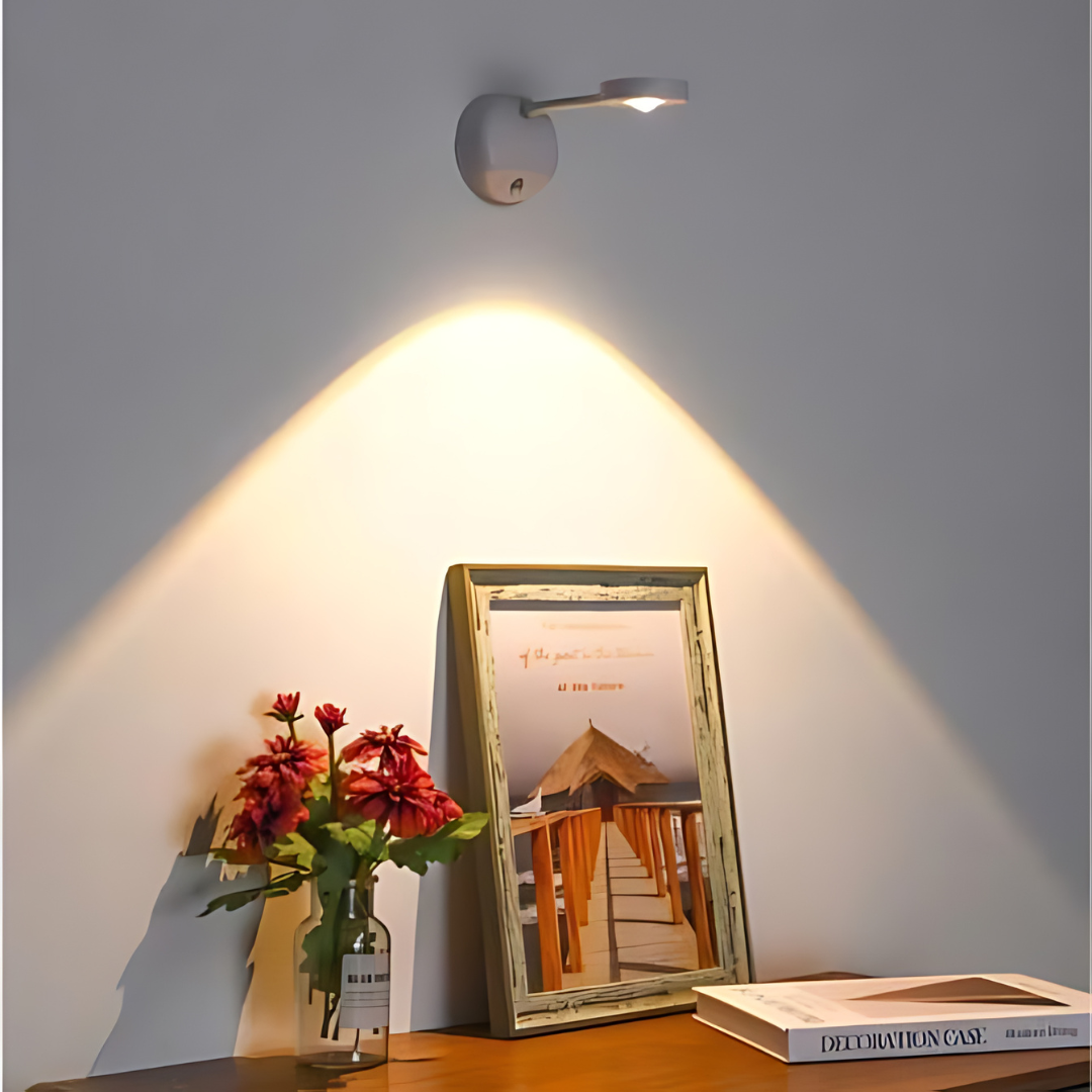 Lampada da parete LED wireless con sensore di movimento e regolazione a 360° – Lampada senza cavo per illuminazione intelligente