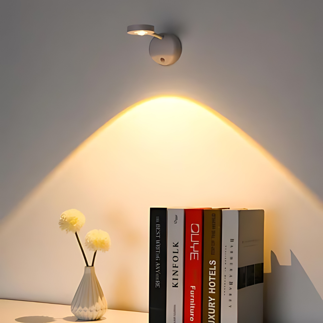 Lampada da parete LED wireless con sensore di movimento e regolazione a 360° – Lampada senza cavo per illuminazione intelligente