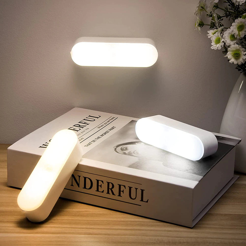 Lampada da parete LED wireless con sensore di movimento e batteria USB ricaricabile