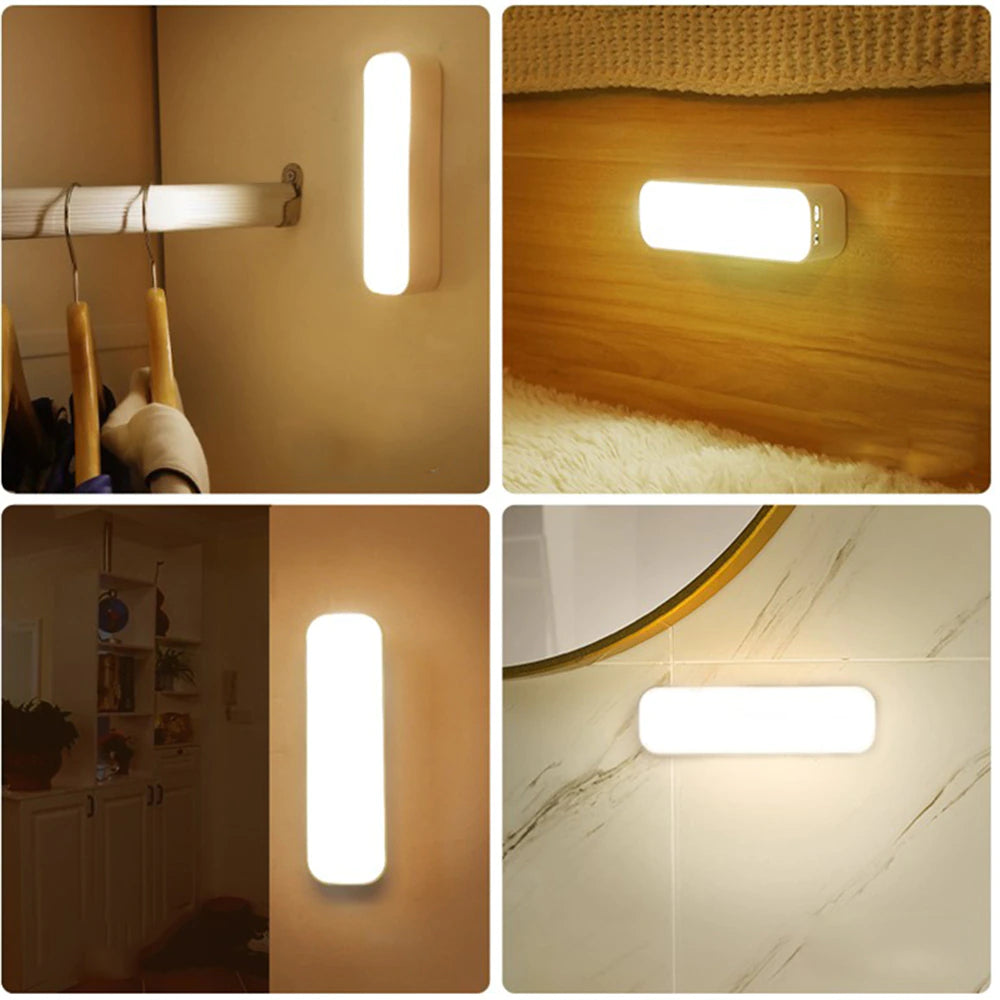 Lampada da parete LED wireless con sensore di movimento e batteria USB ricaricabile